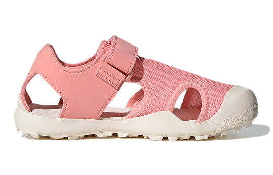 (GS) adidas Terrex Captain Toey K Velcro Outdoor Flat Heel Minimalistic Sports Pink Sandals EF2244