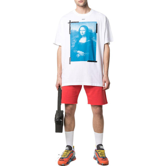 Men's Off-White SS22 Solid Color Round Neck Short Sleeve Version White T-Shirt OMAA038R21JER00101100110