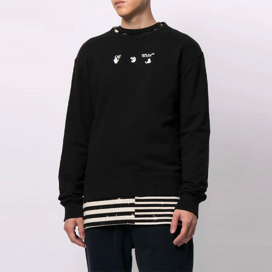 Off-White FW21 Logo Printing Loose Fit Black OMBA025S21FLE0081001