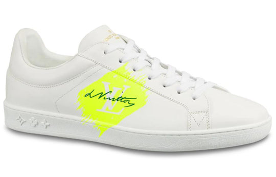 LOUIS VUITTON Luxembourg Sneakers 'White Neon Yellow' 1A4OFL