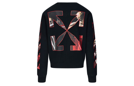 Off-White Caravaggio Slim Crewneck 'Black/Red' OMBA025R21FLE0051025