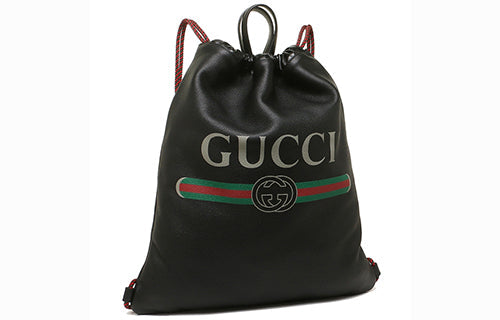 Gucci Print Drawstring Backpack Black 516639-0GCBT-8163