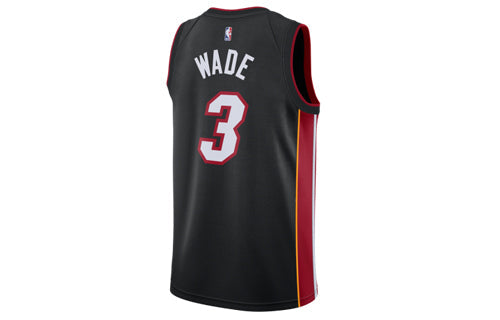 Nike NBA Dwyane Wade Icon Edition Swingman Jersey Miami Heat No. 3 Team limited SW Fan Edition Black 864487-025