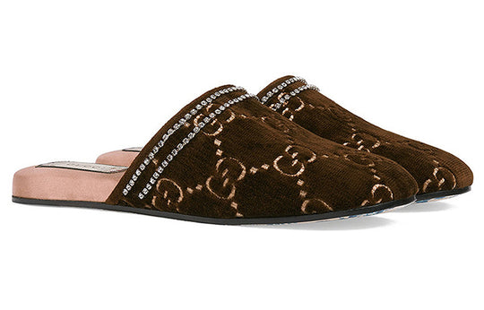 (WMNS) Gucci Double g Brown Slippers 512423-9JT70-2090