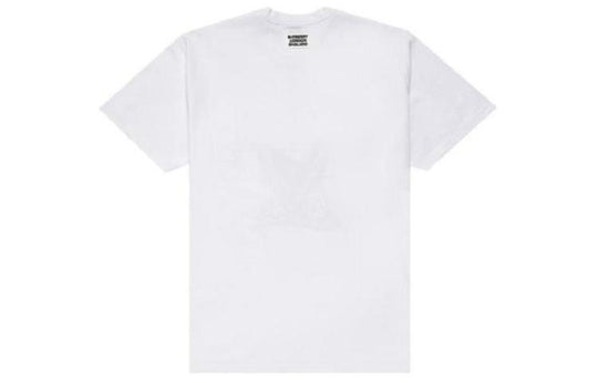 Men's Burberry Graffiti Printing Cotton Short Sleeve White 45671591