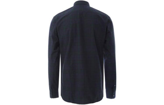 Men's Burberry Blue Plaid Long Sleeves Shirt Blue 40663931