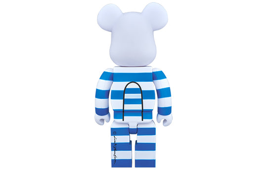 BE@RBRICK MIKEY Blue White Stripe 400% MIKEY-BLUE