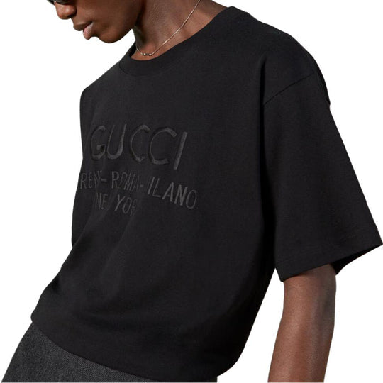 Gucci Cotton Jersey T-Shirt 'Black' 616036XJFZA1000