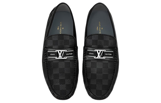 LOUIS VUITTON Hockenheim Moccasin Shoes 'Black' 1A8INL