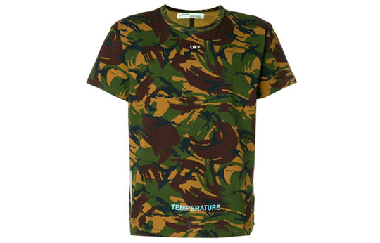 Off-White Green Camouflage Arrows Short Sleeve OMAA002S188780129901