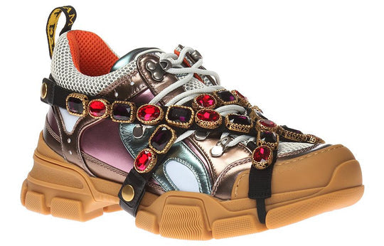 (WMNS) Gucci Flashtrek Crystals 'Multi-Color Metallic' 537133-DOR60-8266