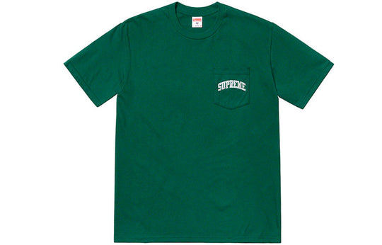 Supreme SS19 x NFL Raiders 47 Pocket Tee Crossover Short Sleeve Unisex Green SUP-SS19-10305