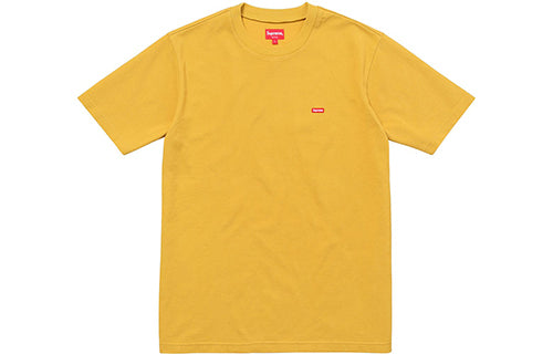 Supreme SS18 Small Box Pique Tee Dark Yellow Logo Tee SS18-0196
