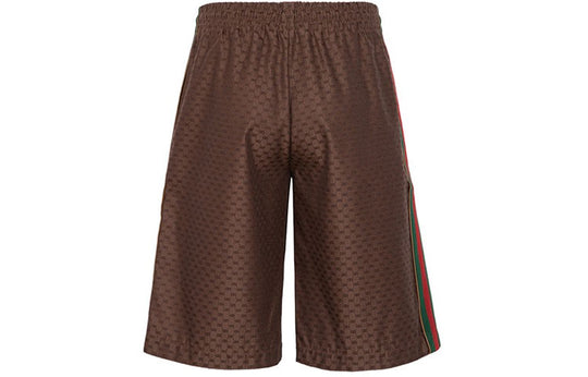 Men's Gucci SS21 Printing Shorts Brown 623220-XJCKV-2178