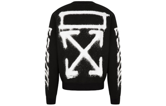 Off-White FW21 Cotton Classic Arrow Pattern Round Neck Long Sleeves Version Black OMBA025S21FLE0041001