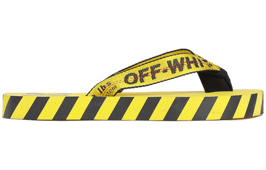 Off-White Flip Flops 'Graphic Print - Yellow' OMIA131S20D270206000