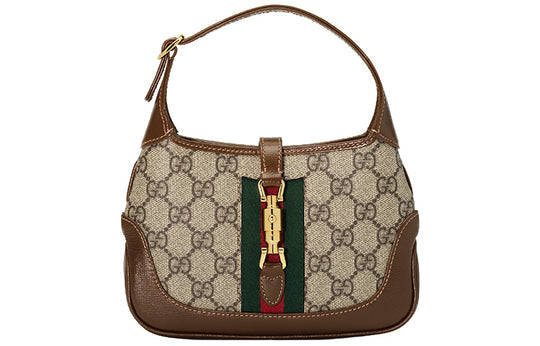 (WMNS) Gucci Jackie 1961 SeriesGG Canvas Clutch Single Shoulder Bag mini Brown Monogram 637092-HUHHG-8565