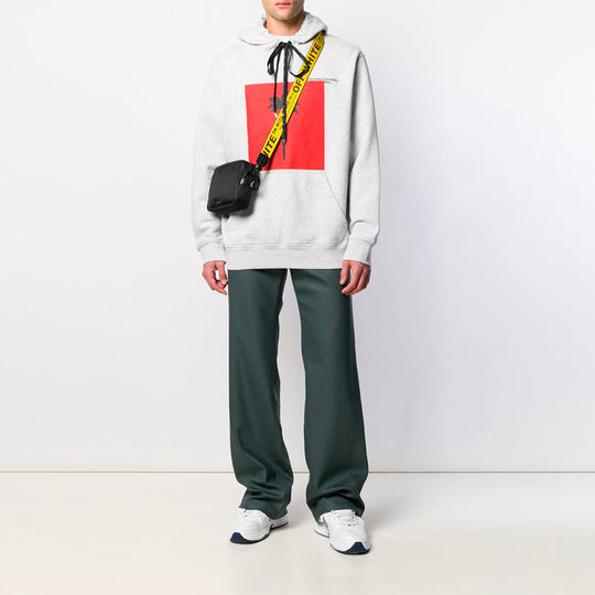 Men's Off-White Rear Suit Long Pants/Trousers Loose Fit Dark Green OMCA099E19E130020800
