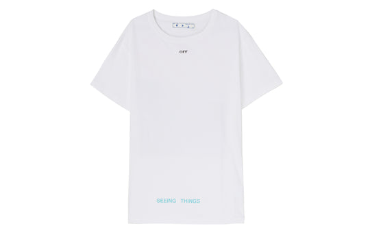 Off-White Printing Short Sleeve Loose Fit White OMAA002G20JER0010188