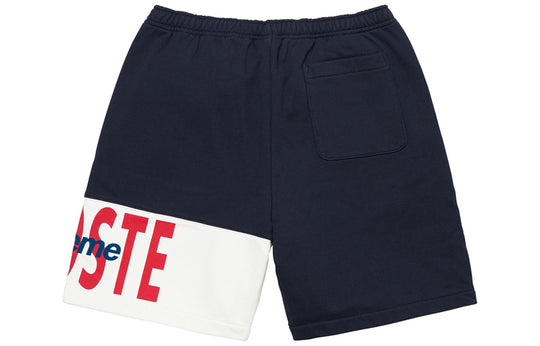 Supreme FW19 Week 5 x LACOSTE Logo Panel Sweatshort logo SUP-FW19-528