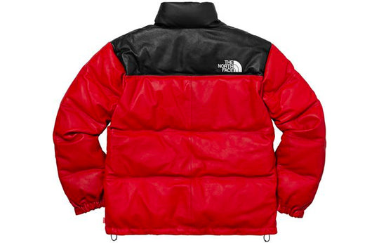 Supreme FW17 x The North Face Leather Nuptse Jacket 'Red' SUP-FW17-619