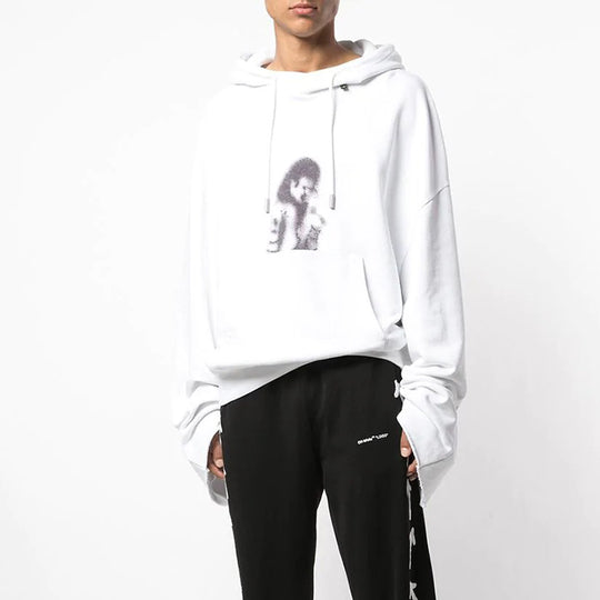 Off-White MJ Pattern Printing Loose White OMBB025S19D250020110