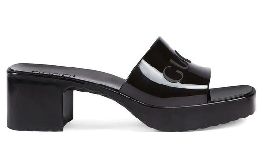 (WMNS) Gucci Rubber Slide Shoe Black 624730-J8700-1000