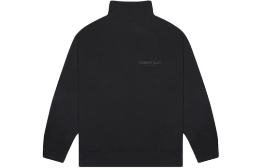 Fear of God Essentials SS20 Black Mock Neck Sweatshirt FOG-SS20-269