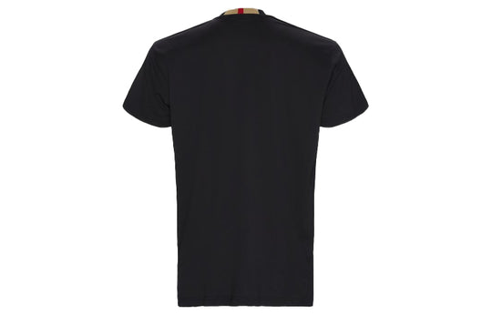 Burberry Detail Collar Short Sleeve Black 8007695-A1189