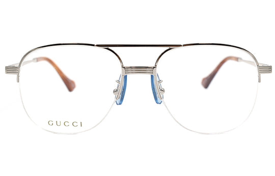 Gucci Optical Glasses Men's SilverGlasses Frame Silver GG0745O-003