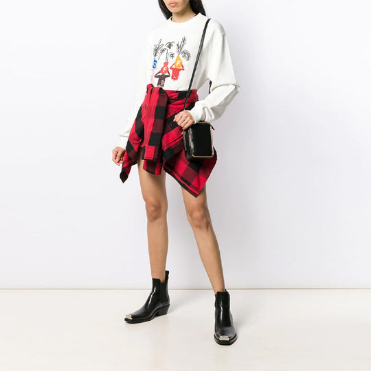 (WMNS) Off-White Graft Arrows Round-neck Sweatshirt White OWBA026E190030640188