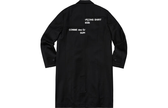 Supreme FW18 X Comme des Garcons Shirt Wool Overcoat 'Black' SUP-FW18-406