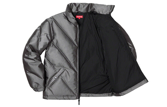 Supreme FW19 Week 11 Iridescent Puffy Jacket Black SUP-FW19-961