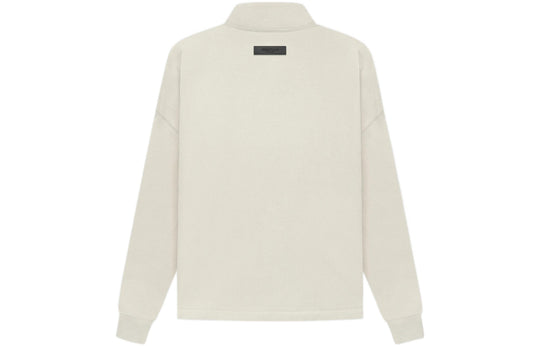 Fear of God Essentials SS22 Relaxed Mockneck Wheat Logo FOG-SS22-130