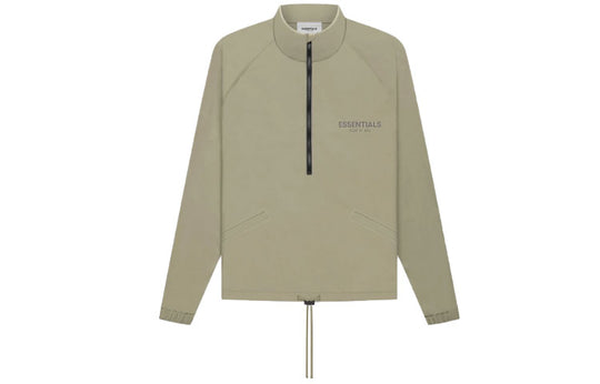 Fear of God Essentials FW21 Half Zip Track Jacket Pistachio FOG-FW21-016