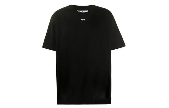 Off-White Splash Ink Arrow Round Neck Short Sleeve Black OMAA038E20JER0031001