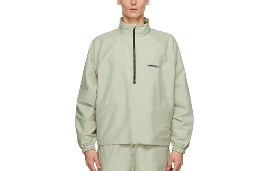 Fear of God Essentials FW20 Half-Zip Track Jacket Sage FOG-FW20-191