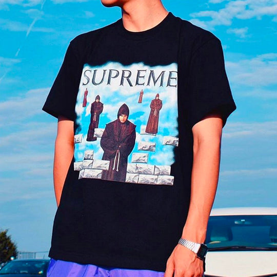 Supreme Week 1 Levitation Printing Short Sleeve Unisex Black SUP-FW19-066