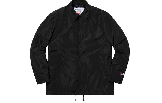 Supreme FW18 Champion Label Coaches Jacket 'Black' SUP-FW18-365