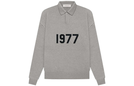 Fear of God Essentials SS22 Knit Ls Polo 1977 Dark Oatmeal FOG-SS22-058