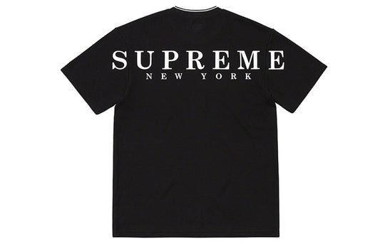 Supreme SS19 Stripe Rib Waffle Top Short Sleeve Unisex Black SUP-SS19-10277