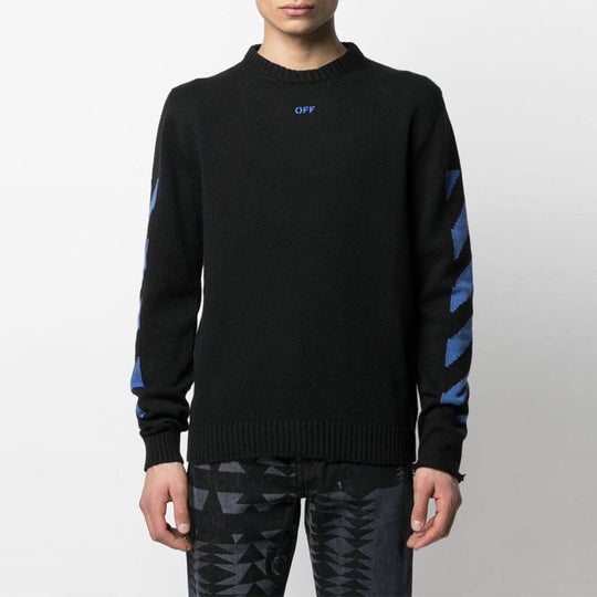 Off-White SS21 Arrows Stripe Knit Version Black OMHE023S21KNI0011045