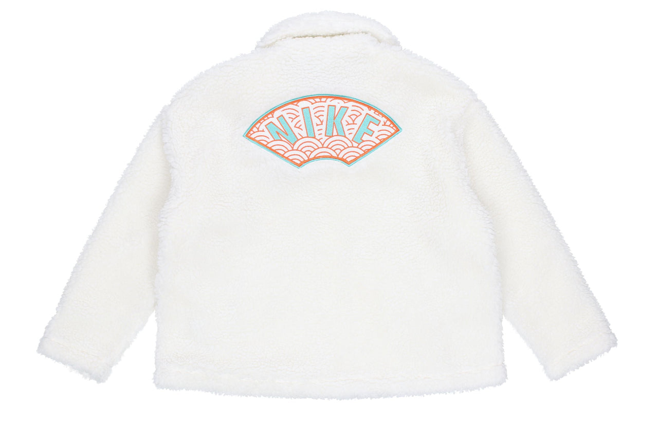 (WMNS) Nike CNY New Year's Edition Lamb's Wool Solid Color Lapel Jacket Sail White DQ5366-133