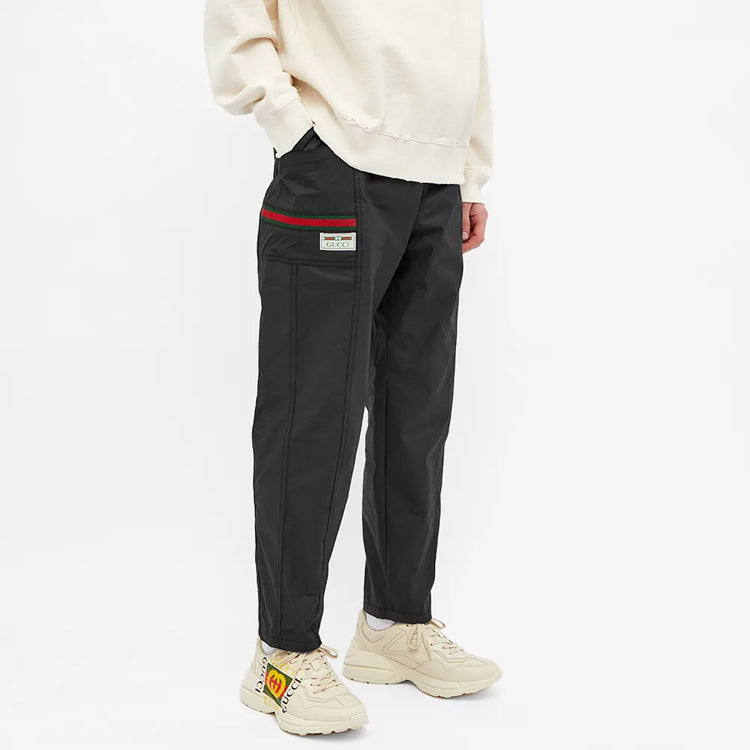 Men's Gucci Label Black Long Pants/Trousers 604171-XDBCH-1043