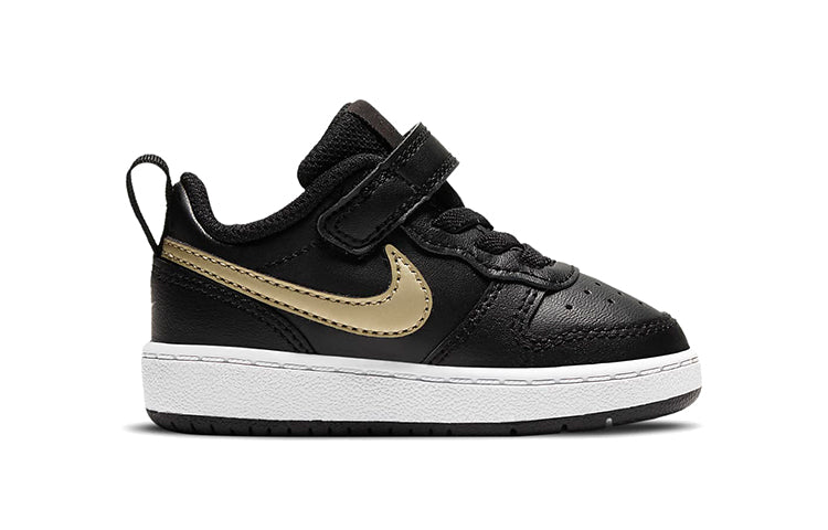 (TD) Nike Court Borough Low 2 'Black Metallic Gold Star' BQ5453-011