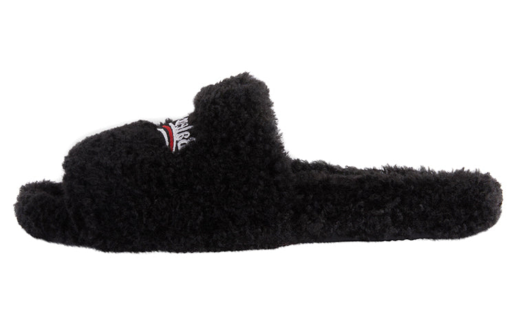 Balenciaga Furry Slides 'Black' 654747W2DO11096