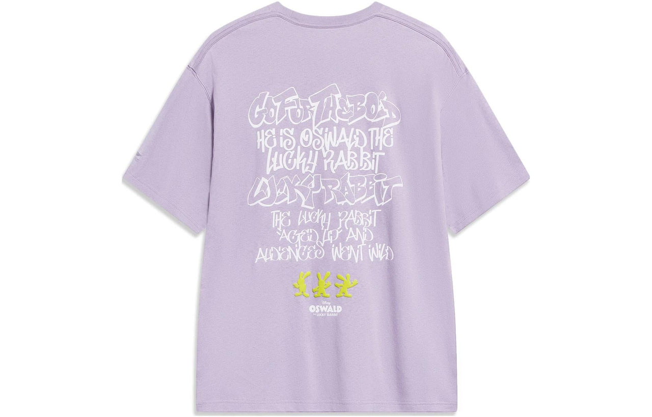 Li-Ning x Disney Oswald Graphic T-shirt 'Light Purple' AHST317-6