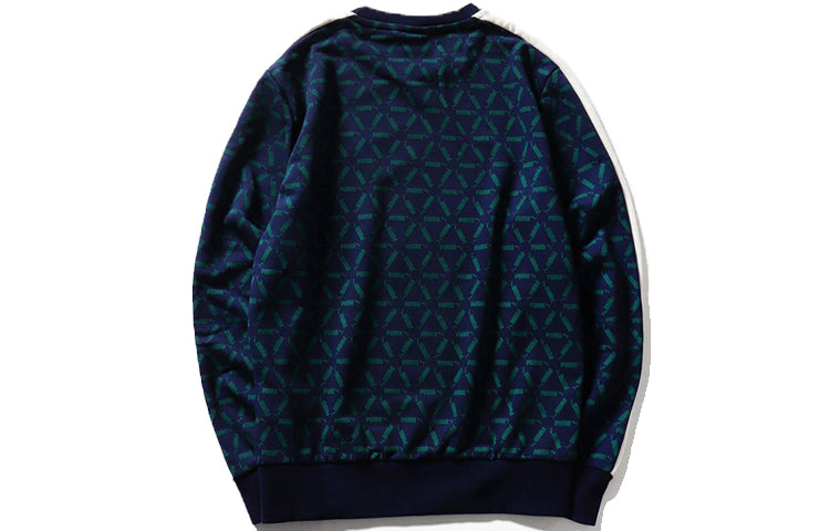 PUMA ECOMM Printing Round Neck Pullover Couple Style Blue 579707-02