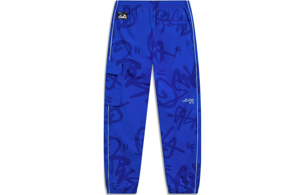 Li-Ning x Disney Oswald All-Over Print Joggers Pants 'Blue' AYKT305-4