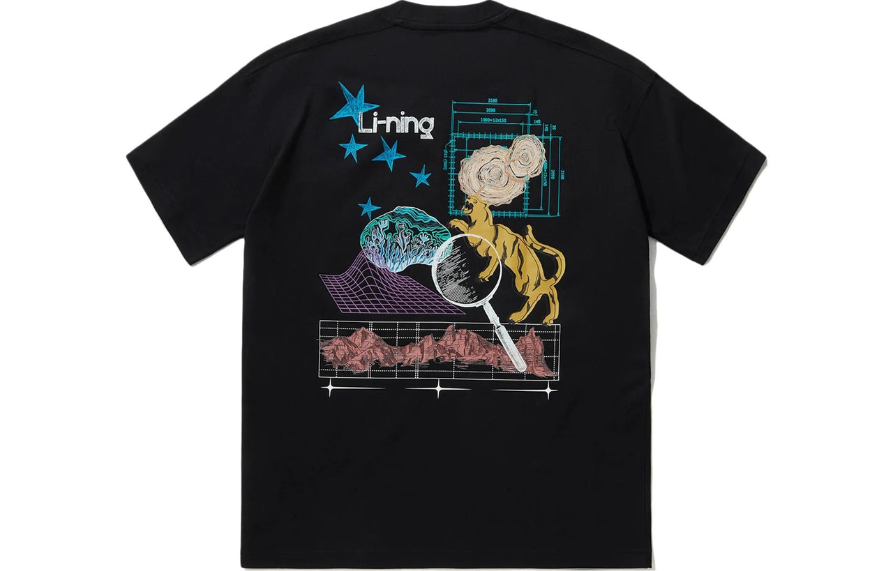 Li-Ning Tiger Graphic T-shirt 'Black' AHSU255-3